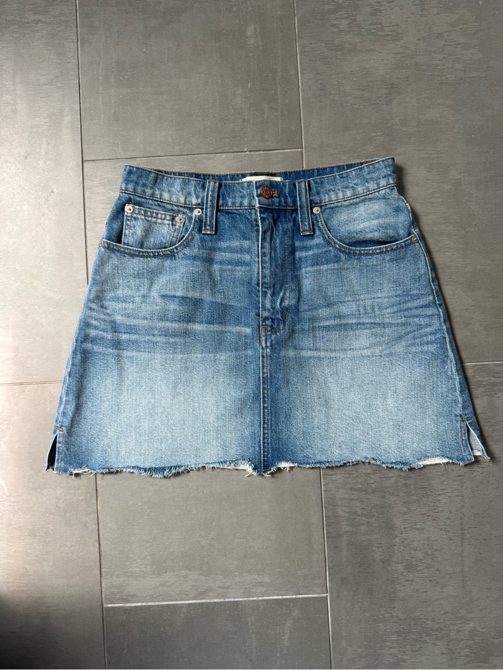 Madewell McCarren Raw Hem Mini Skirt